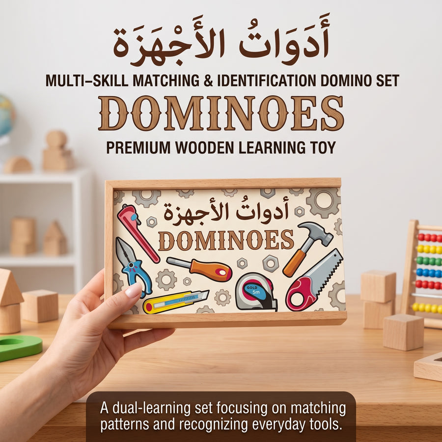 Kids Picture Matching Wooden Domino Set