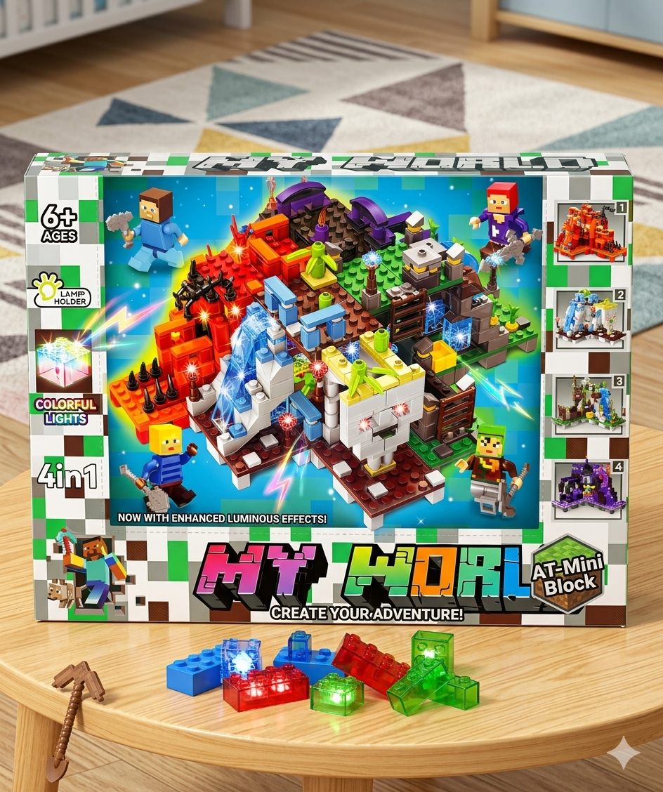 My World 4-in-1 Minecraft Building Blocks Set