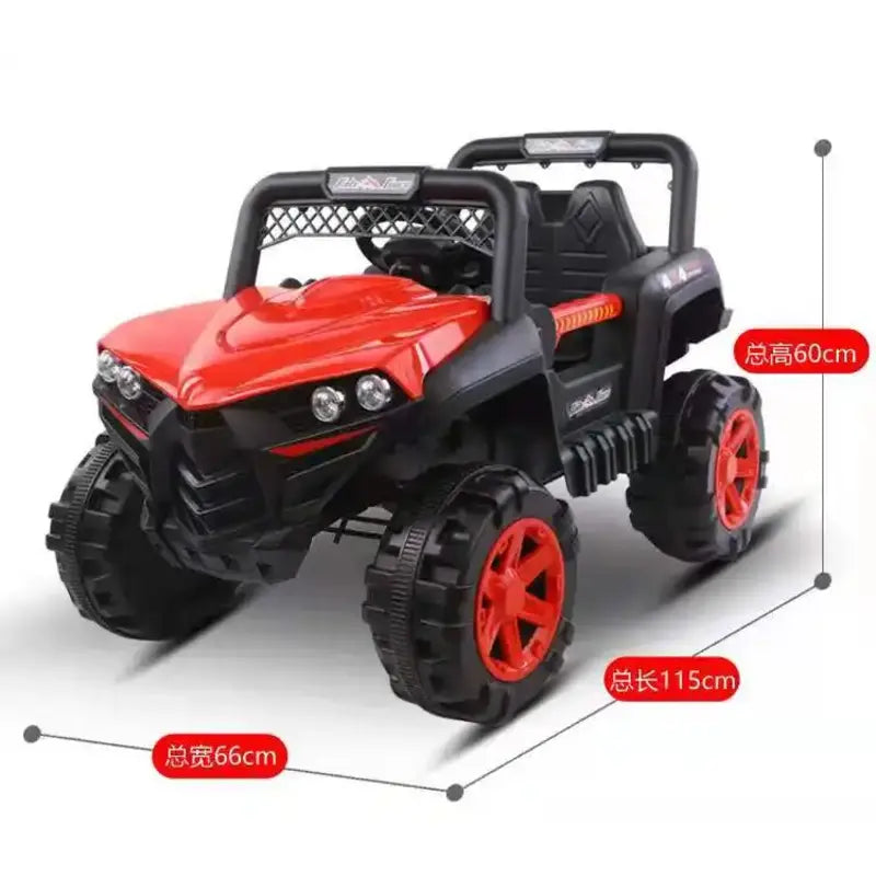 Electric Ride-On Jeep - 4 Motors Vibrant Painted Body For Kids