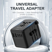 Universal Travel Adapter With USB 2x USB A And 2x USB C