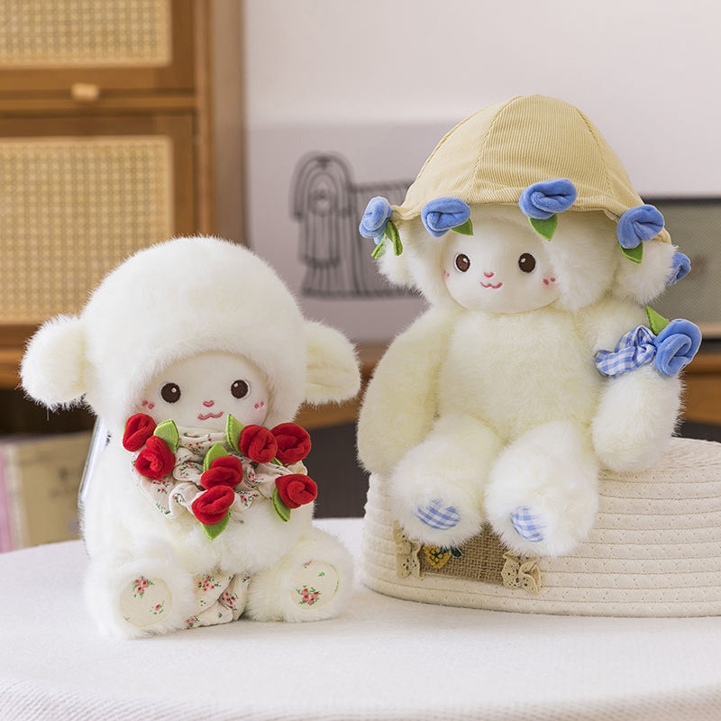 Fluffy Rose Bouquet Bear Plush Toy