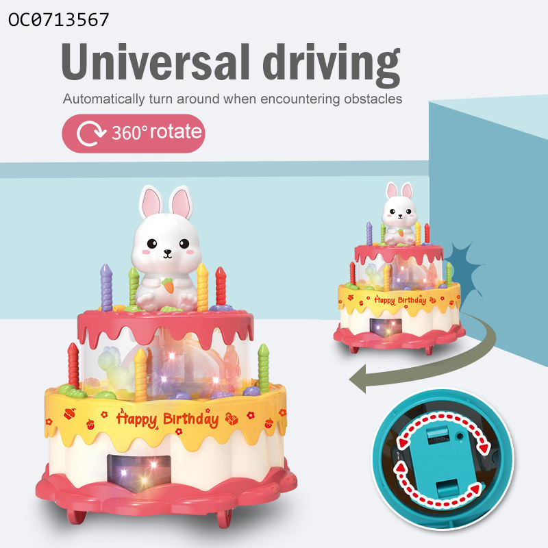 Rabbit Wheel Rotation Birthday Cake