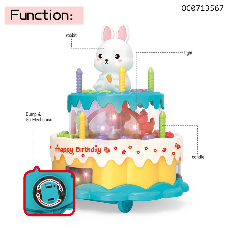 Rabbit Wheel Rotation Birthday Cake