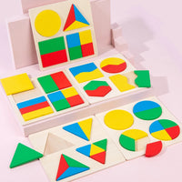 Montessori Squares and Circles Wooden Toys