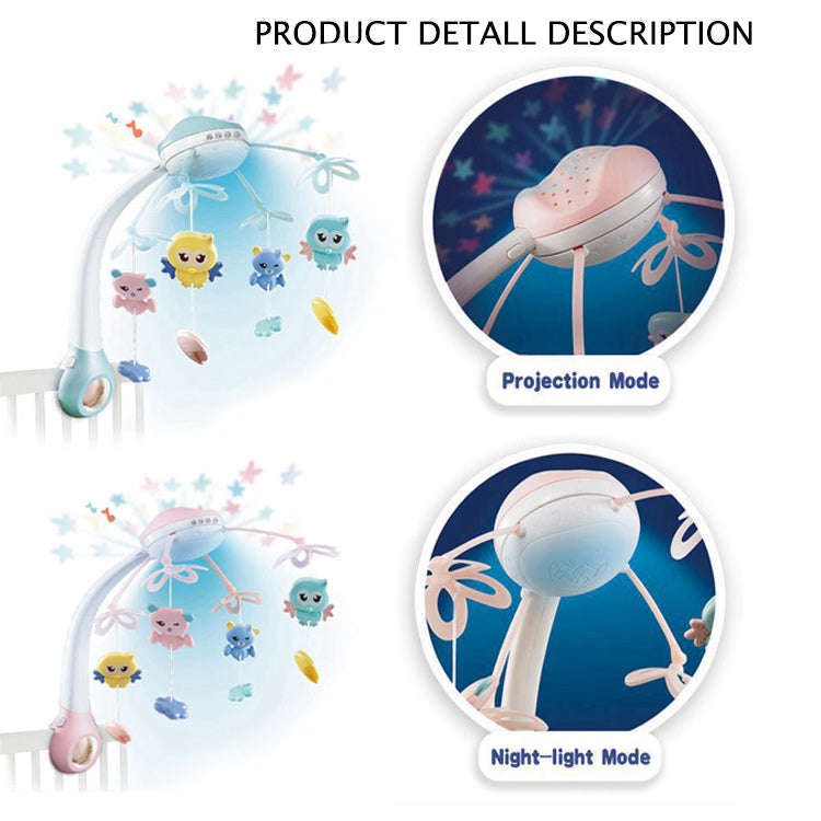 Cute Animal Projection & Night Light Bed Bell