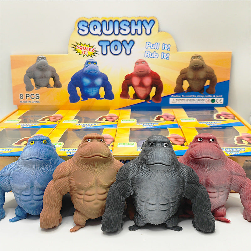 Soft Stretch Gorilla Stress Relief Toy Assortment (Mini Size)