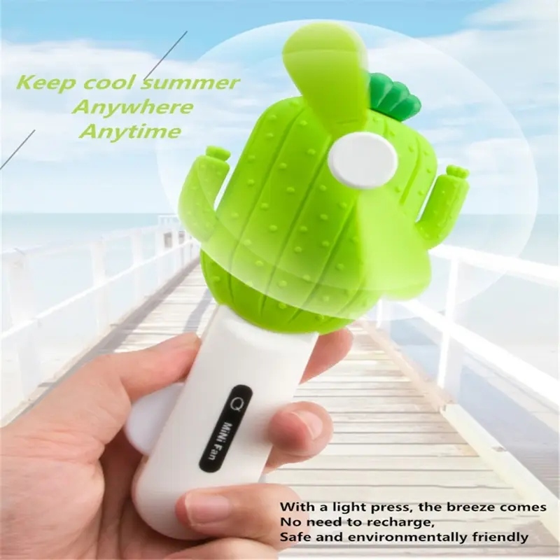 cactus hand press portable fan