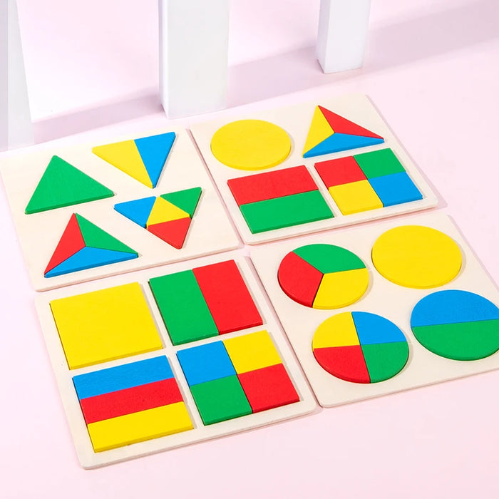 Montessori Squares and Circles Wooden Toys