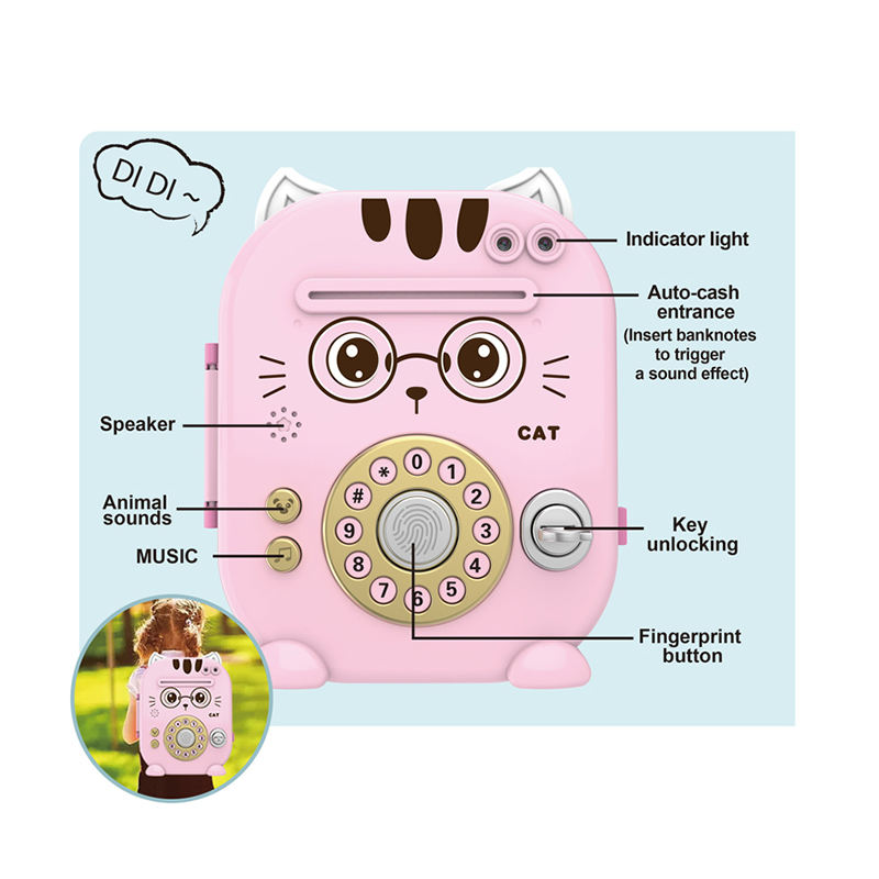 Fingerprint Unlock Piggy Bank + Backpack For Kids