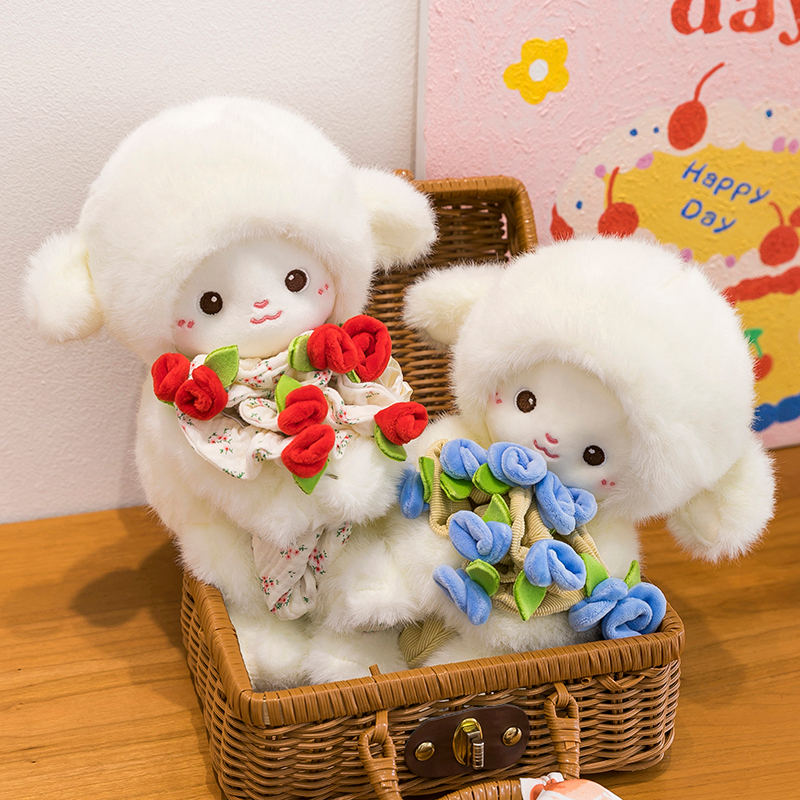 Fluffy Rose Bouquet Bear Plush Toy