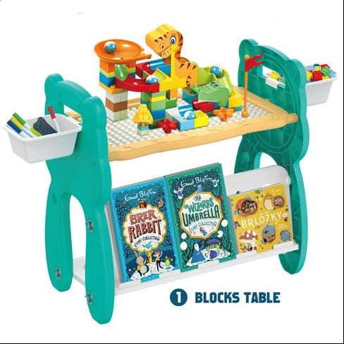 2 IN 1 Blocks And Learning Table With 204 Pcs