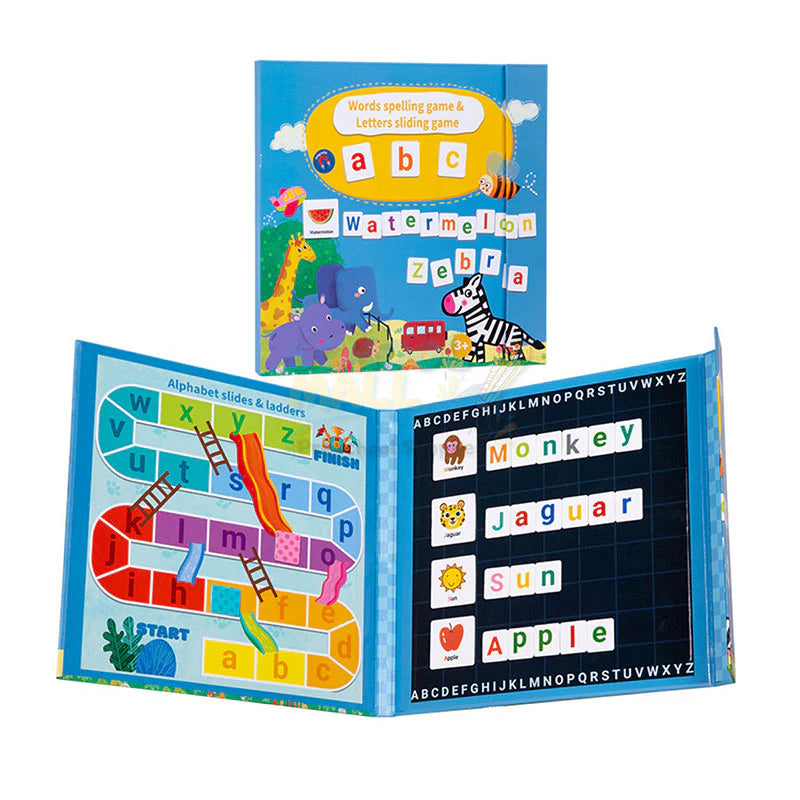 Magnetic Words Spelling And Letter Sliding Game Book