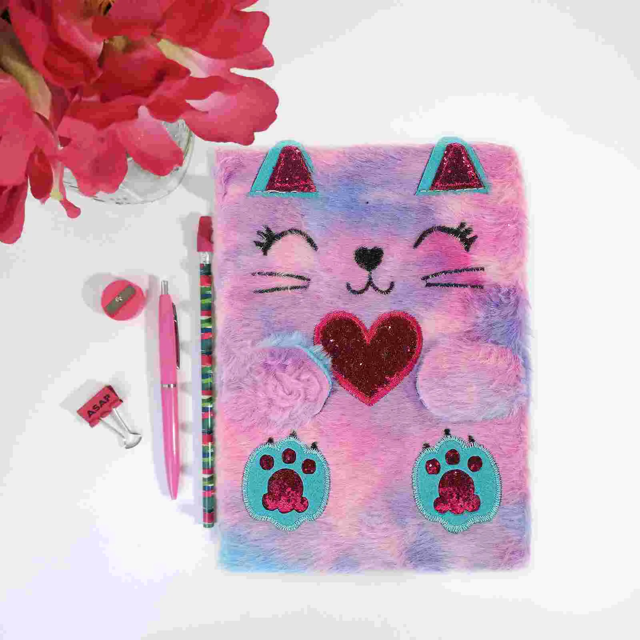 Cat Plush Notebook Multi-function Accessory