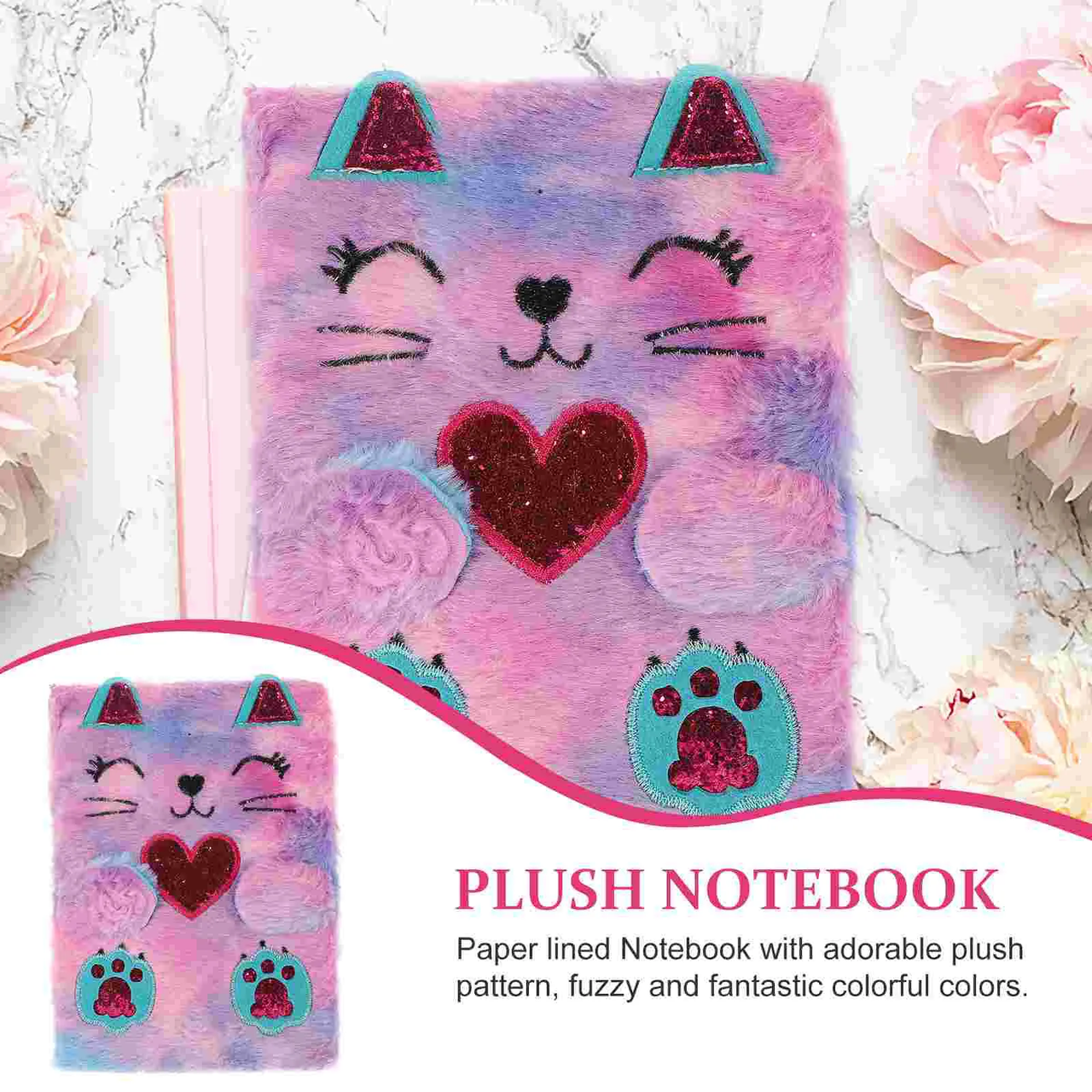 Cat Plush Notebook Multi-function Accessory