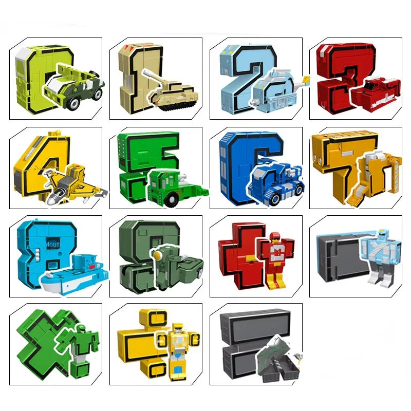 5 Pcs Transforming Numbers Figure