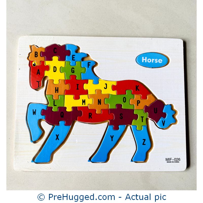 Alphabet Letters Educational Puzzle Board- Horse