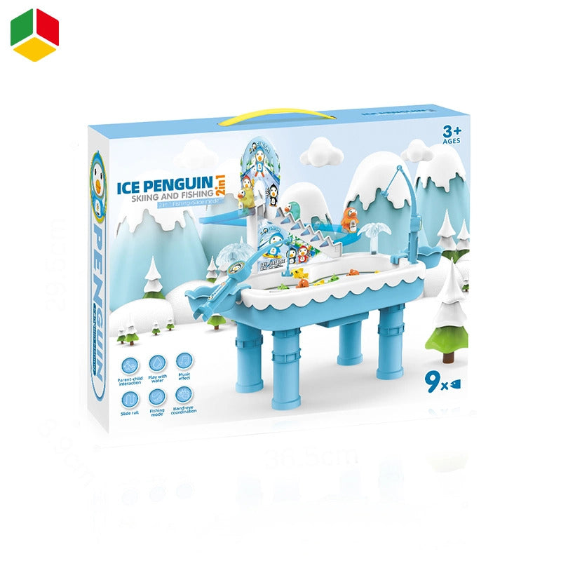 2 in 1 Ice Penguin fishing Game and Track Set