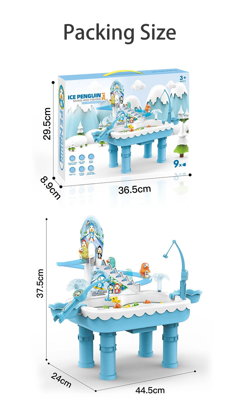 2 in 1 Ice Penguin fishing Game and Track Set
