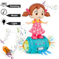 Thumbnail for Dancing Girl 360 Degree Rotating with 5D Light and Music