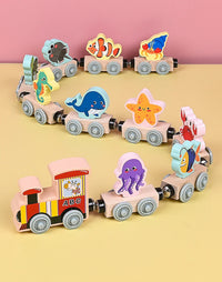 Thumbnail for Montessori Magnetic Wooden Train
