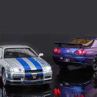 Thumbnail for Diecast Nissan Skyline ARES GTR R34 Model Car