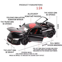 Thumbnail for Diecast Audi R8 Car 1:24 Scale