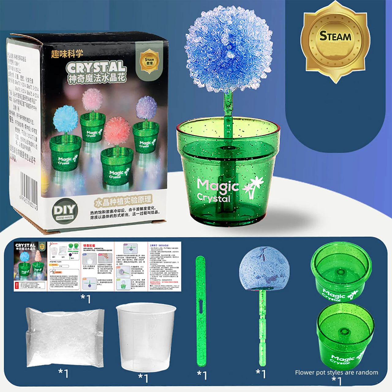 DIY Scientific Creative Crystal Flower