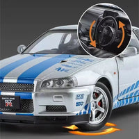 Thumbnail for Diecast Nissan Skyline ARES GTR R34 Model Car
