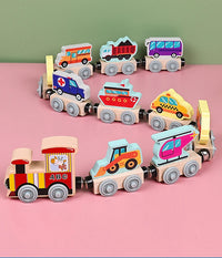 Thumbnail for Montessori Magnetic Wooden Train