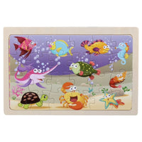 Thumbnail for Educational Wooden Puzzle  Set-Sea Fish Animals