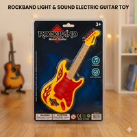 Rockband Light & Sound Electric Guitar Toy for Kids – Interactive Musical Pop Music Instrument