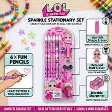 L.O.L. Surprise! Sparkle Stationary Set | 9-Piece Creative Kit for Girls