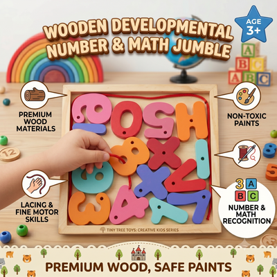 Wooden Developmental Number And Math Jumble