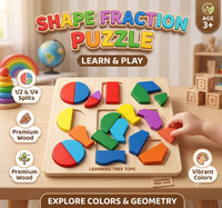 Thumbnail for Shape Fraction Puzzle | Learn & Play Colors & Geometry | Age 3+