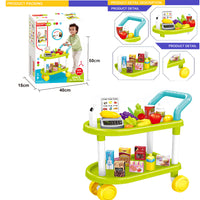 Thumbnail for Pretend Fruit & Vegetable Kitchen Trolley Set
