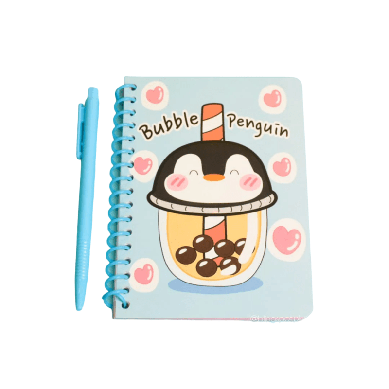 Stationery Set With Pen-Bubble  Penguin
