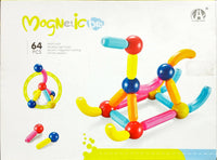 Thumbnail for 64 Pieces DIY 3D Model Magnetic Stick and Ball Construction Set