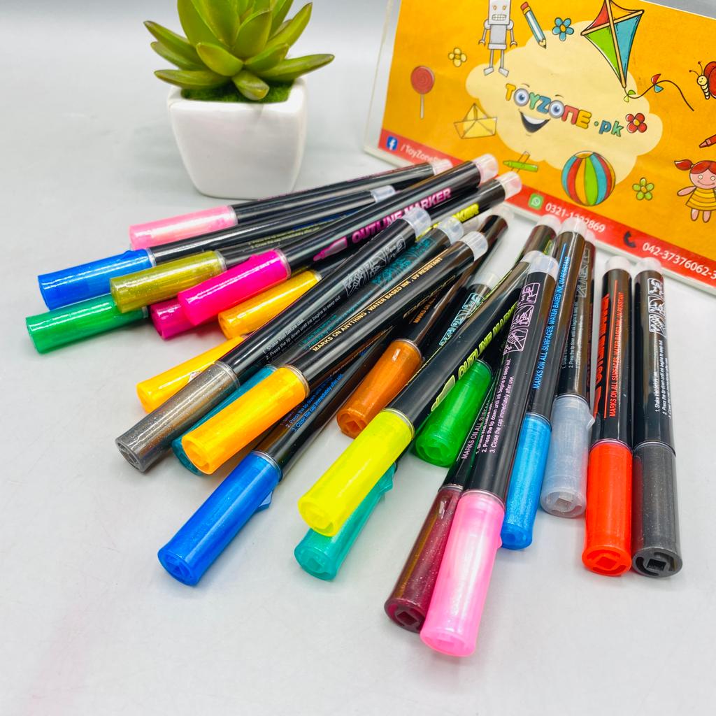 Pack Of 24 color Markers metal art drawing pen