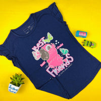 Thumbnail for Hunny Bunny Parrot Printed T-Shirt For Kids