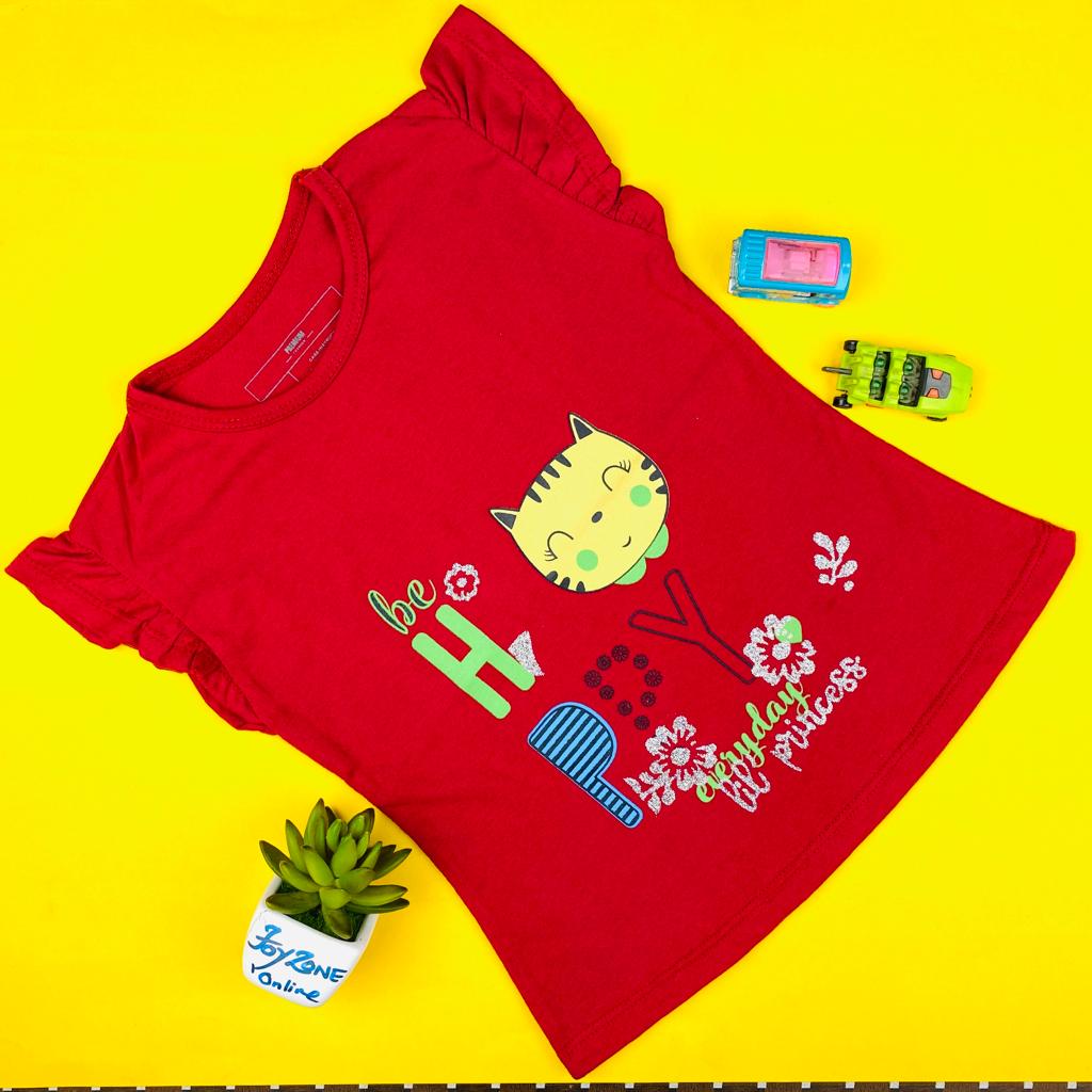 Hunny Bunny Kitty Printed T-shirt For Kids