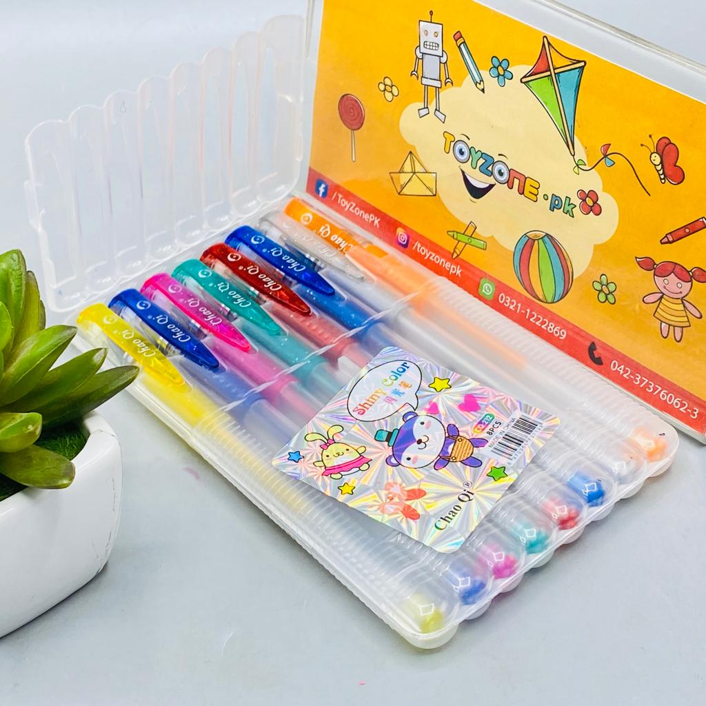 8 Pcs Glitter Colour