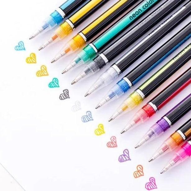 Neon Colour Glitter Pen Pack