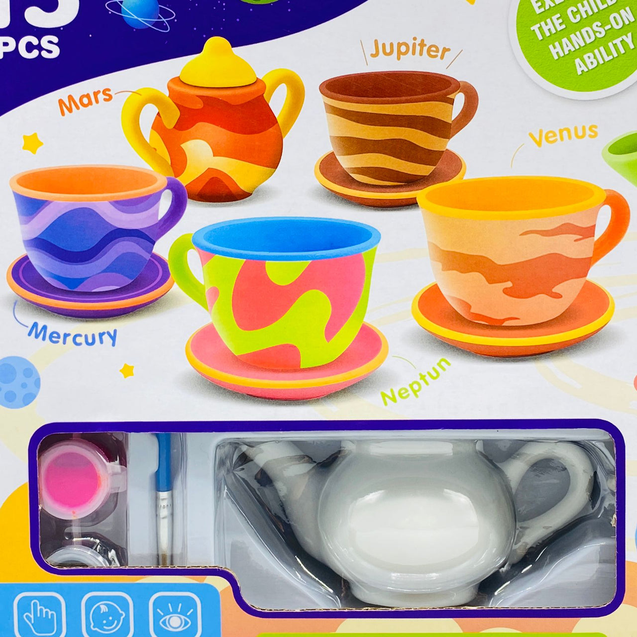 15 Pieces Painted Ceramic Tea Set Series