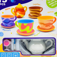 Thumbnail for 15 Pieces Painted Ceramic Tea Set Series