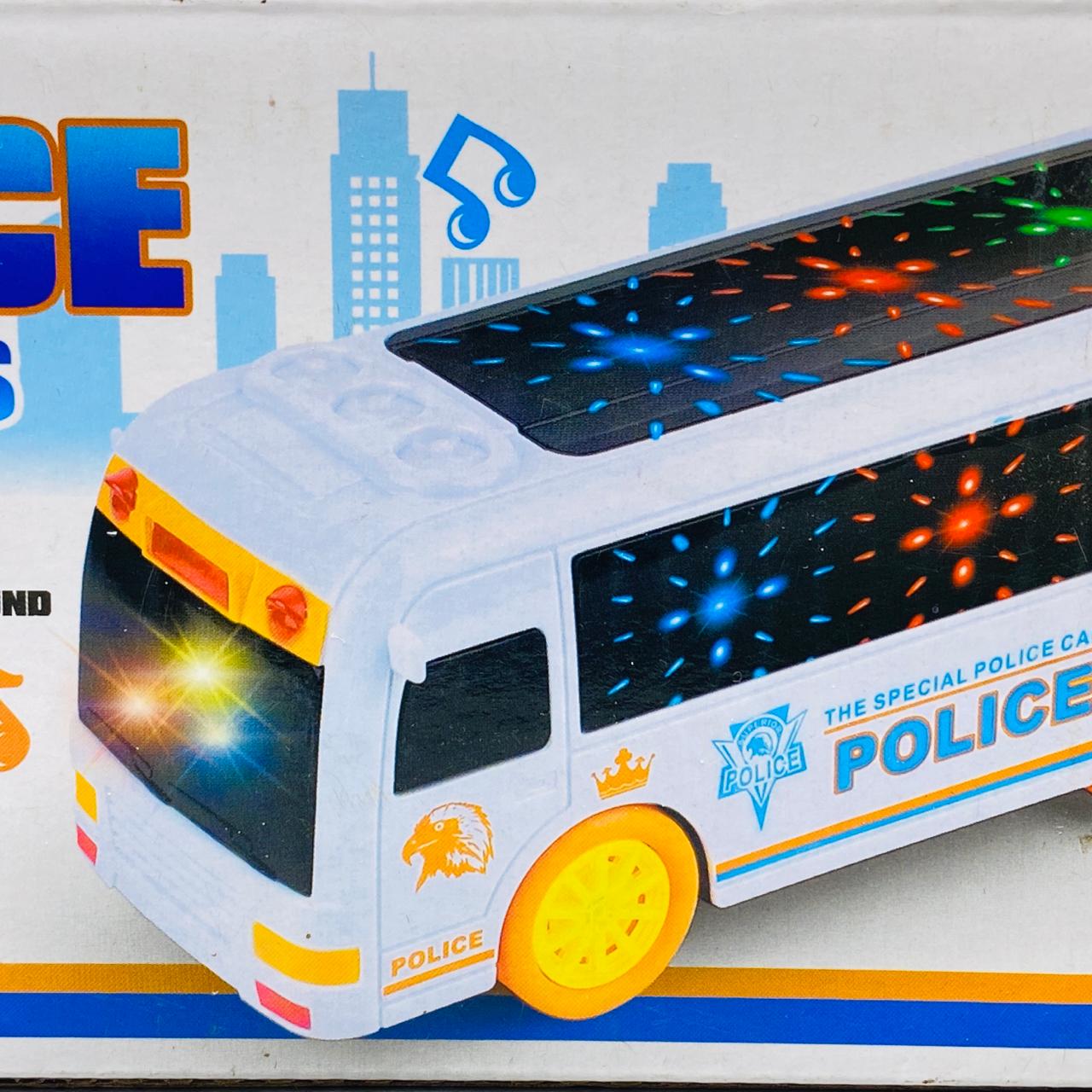 Police Bus Toy with 3D Lighting and Sound