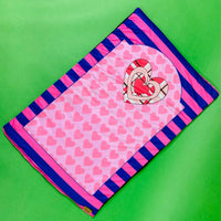 Thumbnail for Kids Praying Mat in a charming Pink and Blue Stripe Design