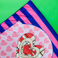 Thumbnail for Kids Praying Mat in a charming Pink and Blue Stripe Design