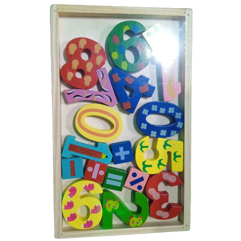 Wooden Colorful 123 Learning Board For Kids