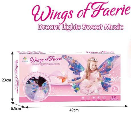 Cute Butterfly Faerie Wings With Light & Sound
