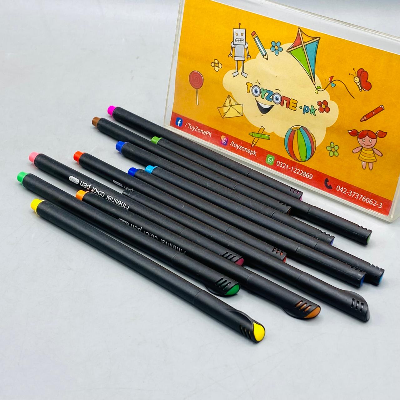 Fineliner Color Pen Set (12 Pieces)